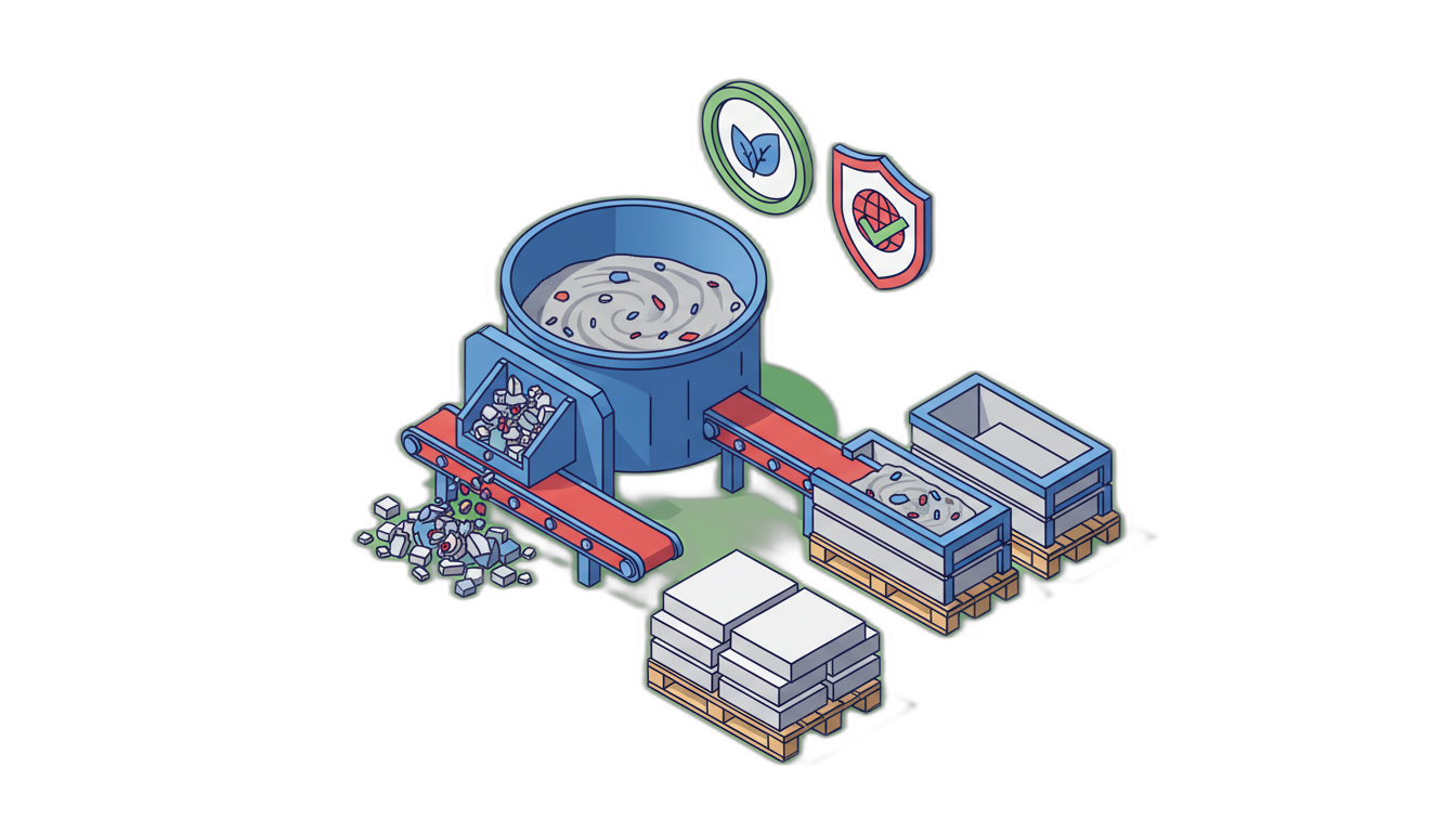 Sustainable precast concrete manufacturing as environmental friendly construction materials for renewable energy