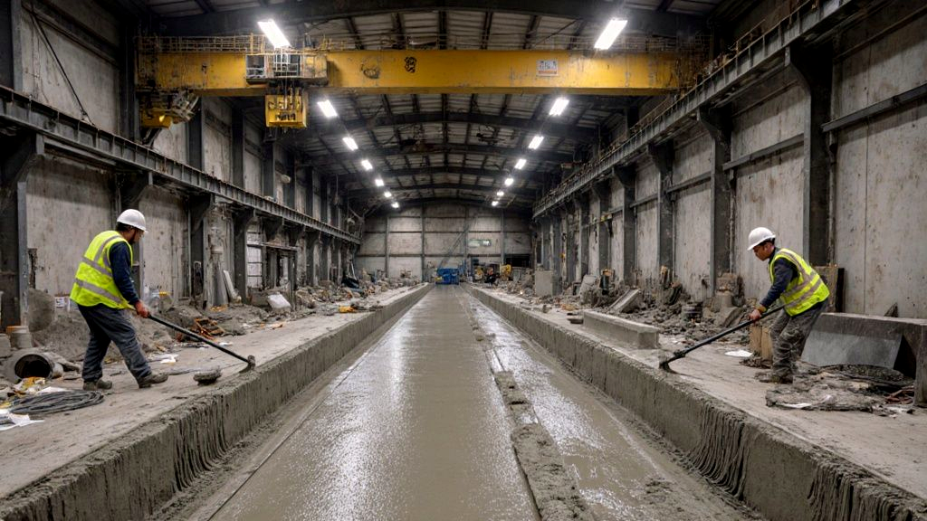 What is a precast concrete element being cast on a steel casting bed inside a precast plant